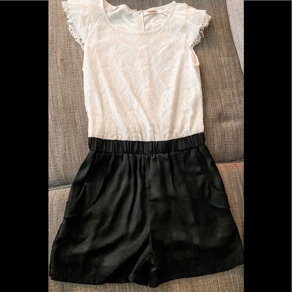 WISEME Black and White Romper